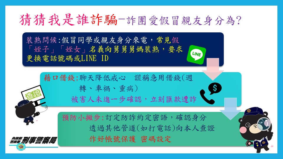 詐團最愛假扮「姪子」「姪女」 詐取舅舅舅媽的退休老本